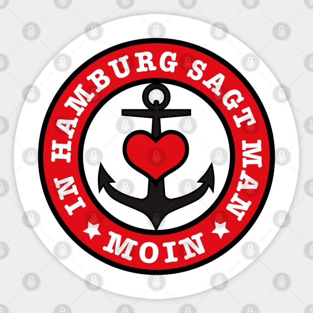 102 In Hamburg sagt man MOIN Anker Herz Love Sticker by Margarita7